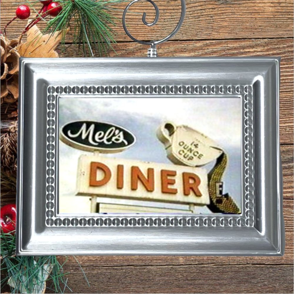 Mel's Diner Retro Nostalgic Christmas Tree Ornament